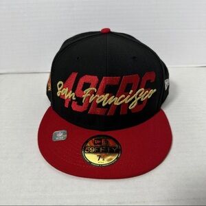 New Era Black and Red 49ers Hat